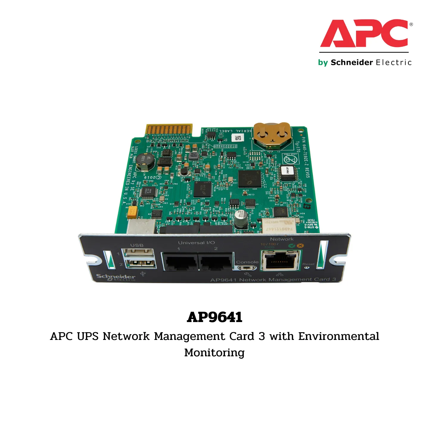 เซ็นเซอร์อเนกประสงค์ APC AP9641 APC UPS Network Management Card 3 พร้อมระบบตรวจสอบสภาพแวดล้อม 1 AP9641