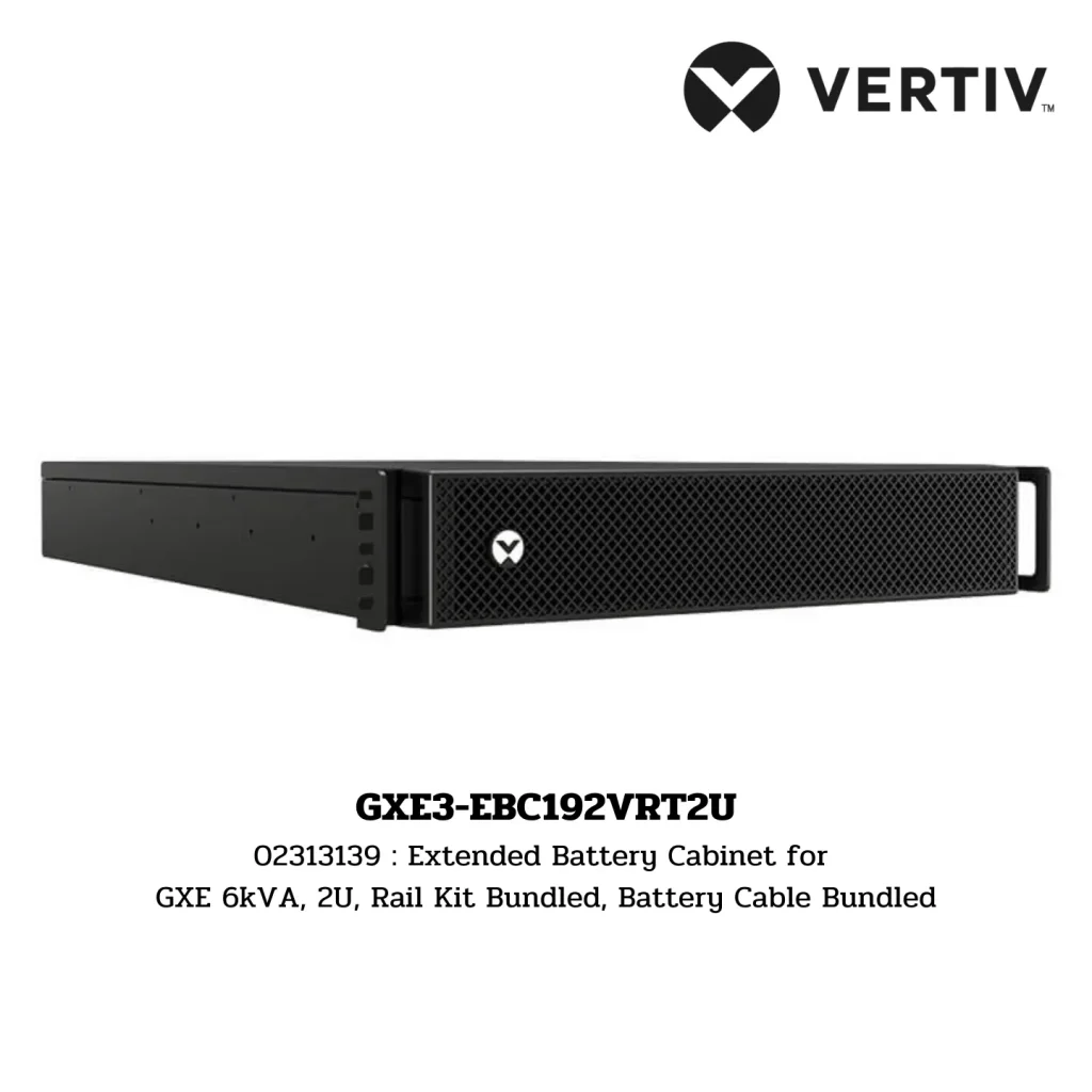 Vertiv Battery Pack แบตเตอรี่สำรองประสิทธิภาพสูงสำหรับ UPS ซีรีส์ GXE3, GXT RT+ และ GXT5 2 GXE3-EBC192VRT2U