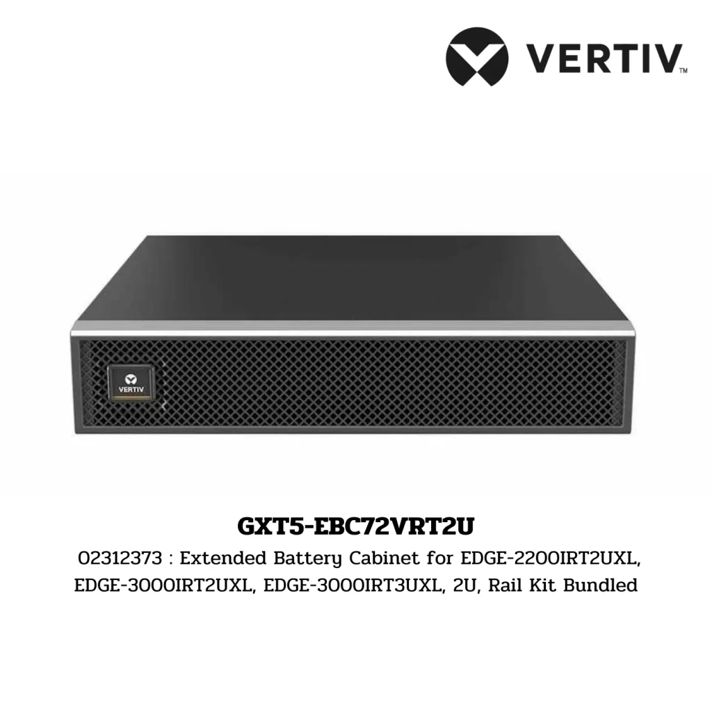 Vertiv Battery Pack แบตเตอรี่สำรองประสิทธิภาพสูงสำหรับ UPS ซีรีส์ GXE3, GXT RT+ และ GXT5 6 GXT5-EBC72VRT2U