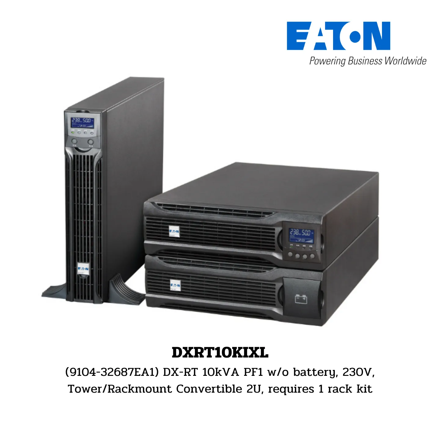 เครื่องสำรองไฟ Eaton DXRT10KIXL (9104-32687EA1) รุ่น DX-RT Online 10VA/10KW Tower/Rack 4 DXRT10KIXL