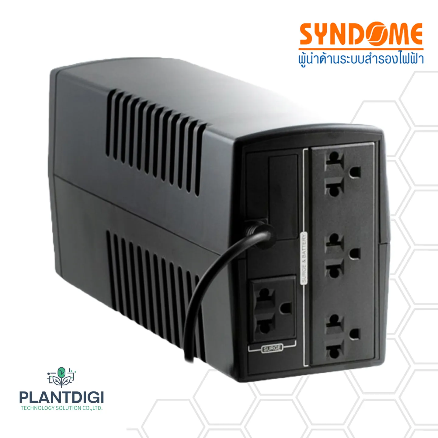 เครื่องสำรองไฟ Syndome ECO II-1000-LED (1000VA/630Watt) 6 เครื่องสำรองไฟ Syndome ECO II-1000-LED (1000VA/630Watt)