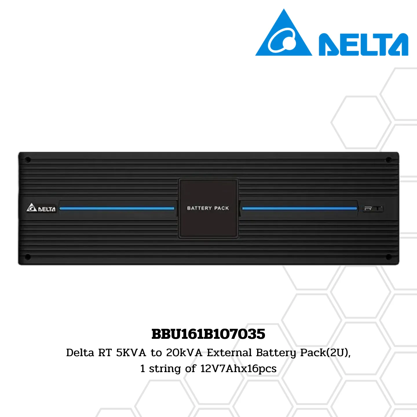 BBU161B107035 Delta RT 5KVA to 20kVA External Battery Pack (2U), 1 string of 12V7Ahx16pcs 3 BBU161B107035