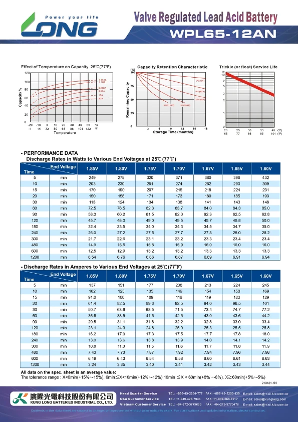 แบตเตอรี่ Long WPL65-12AN (12V 65Ah) 3 แบตเตอรี่ Long WPL65-12AN (12V 65Ah) - Image 3