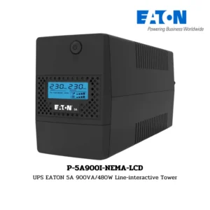 เครื่องสำรองไฟ Eaton 5A รุ่น P-5A900I-NEMA-LCD 900VA/480W Line-interactive Tower