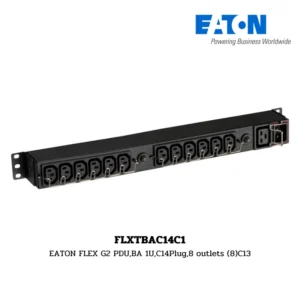 Eaton FLEX G2 PDU,BA 1U,C14Plug,8 outlets (8)C13 (FLXTBAC14C1)